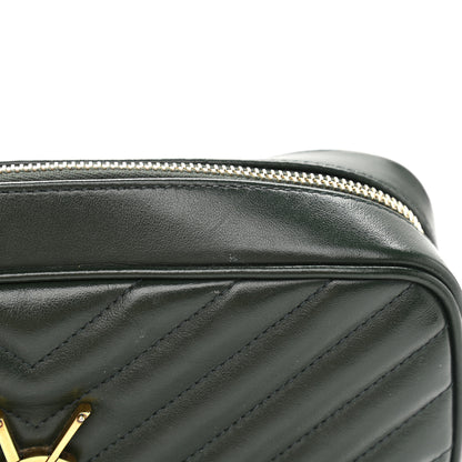 Saint Laurent Calfskin Matelasse Monogram Lou Camera Bag Military Green 11 of 12