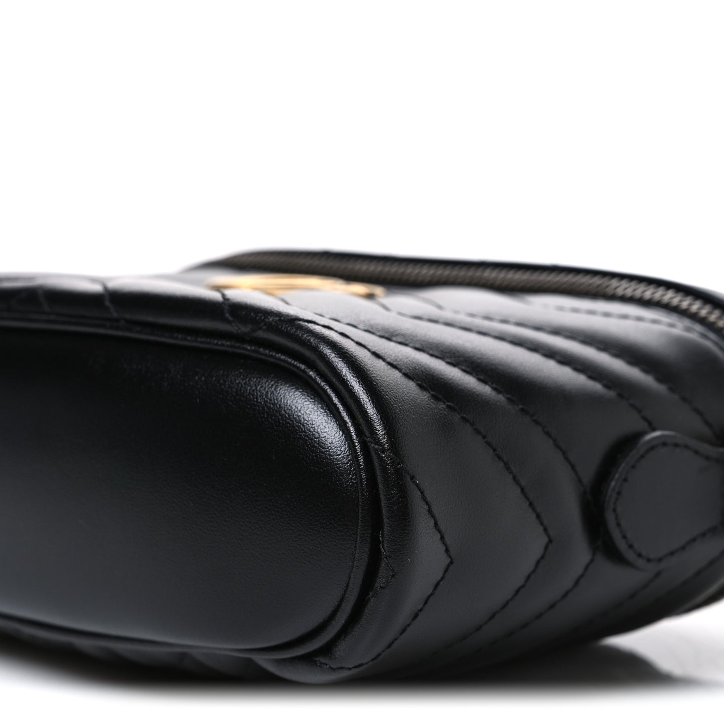 Calfskin Matelasse Small GG Marmont Vanity Cosmetic Case Black