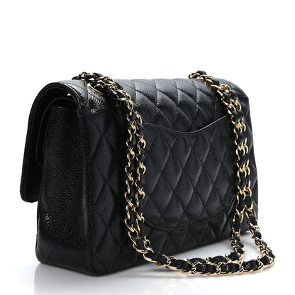 Chanel Caviar Quilted Medium Double Flap Black 3 of 9