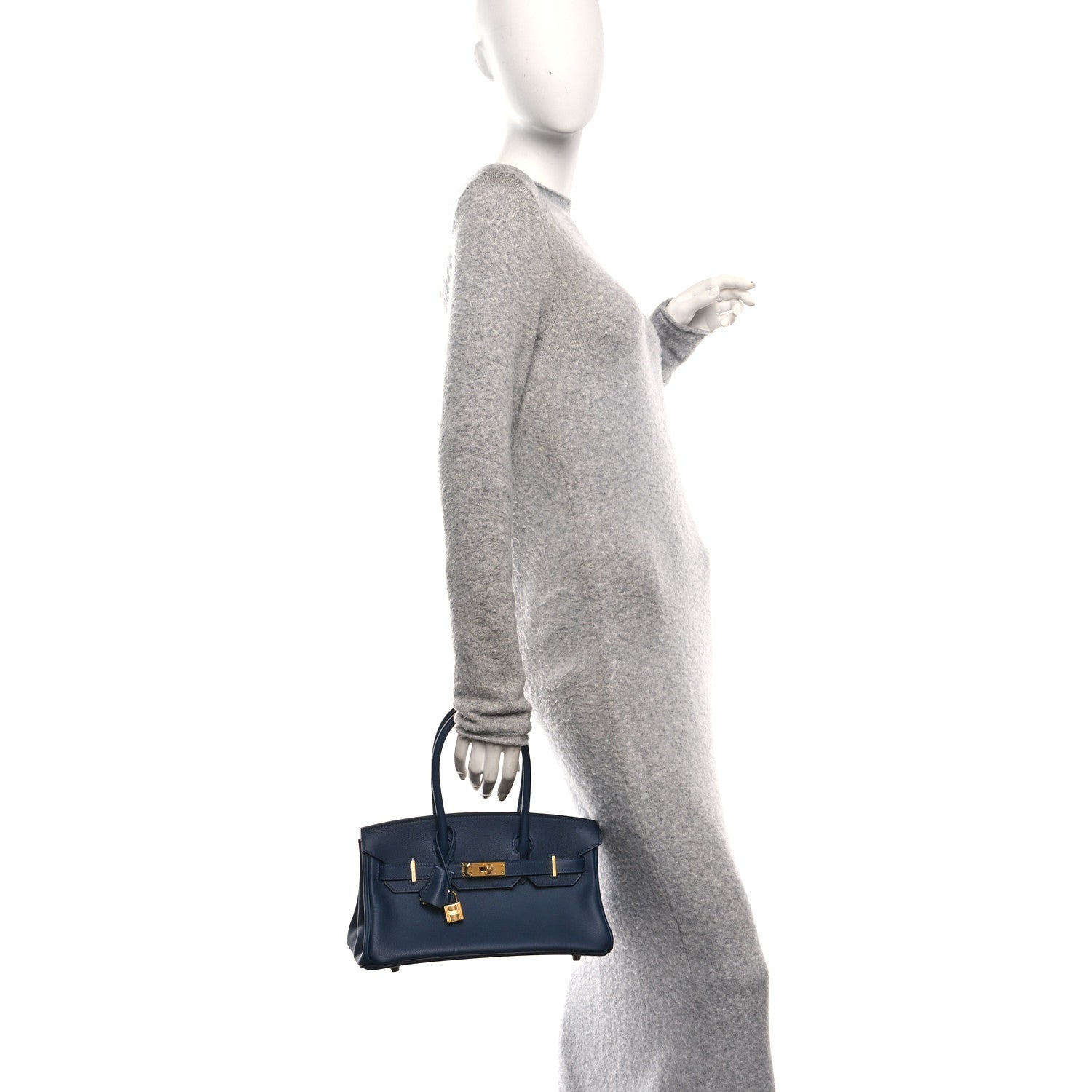 Hermes Evercolor Shoulder Birkin Light 29 Bleu Abysse 2 of 11