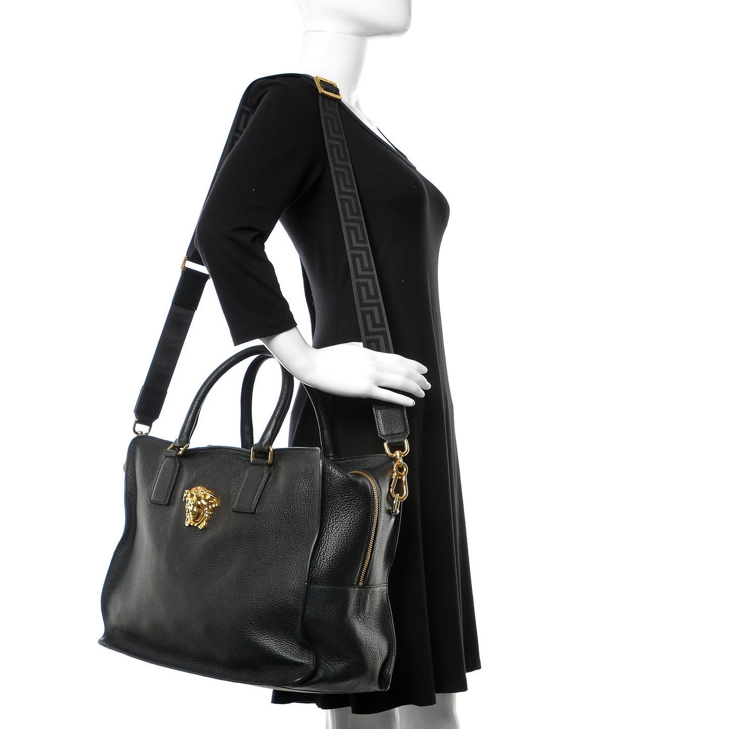 Calfskin Palazzo Holdall Bag Black