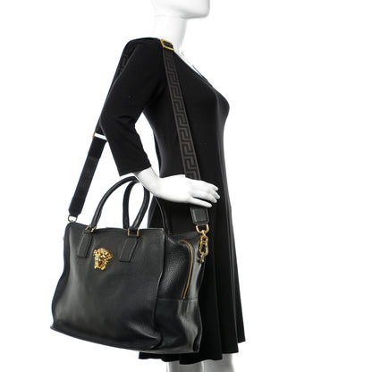 Versace Calfskin Palazzo Holdall Bag Black 3 of 13