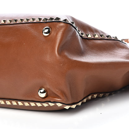 Valentino Garavani Vitello Medium Rockstud Tote Camel 14 of 16