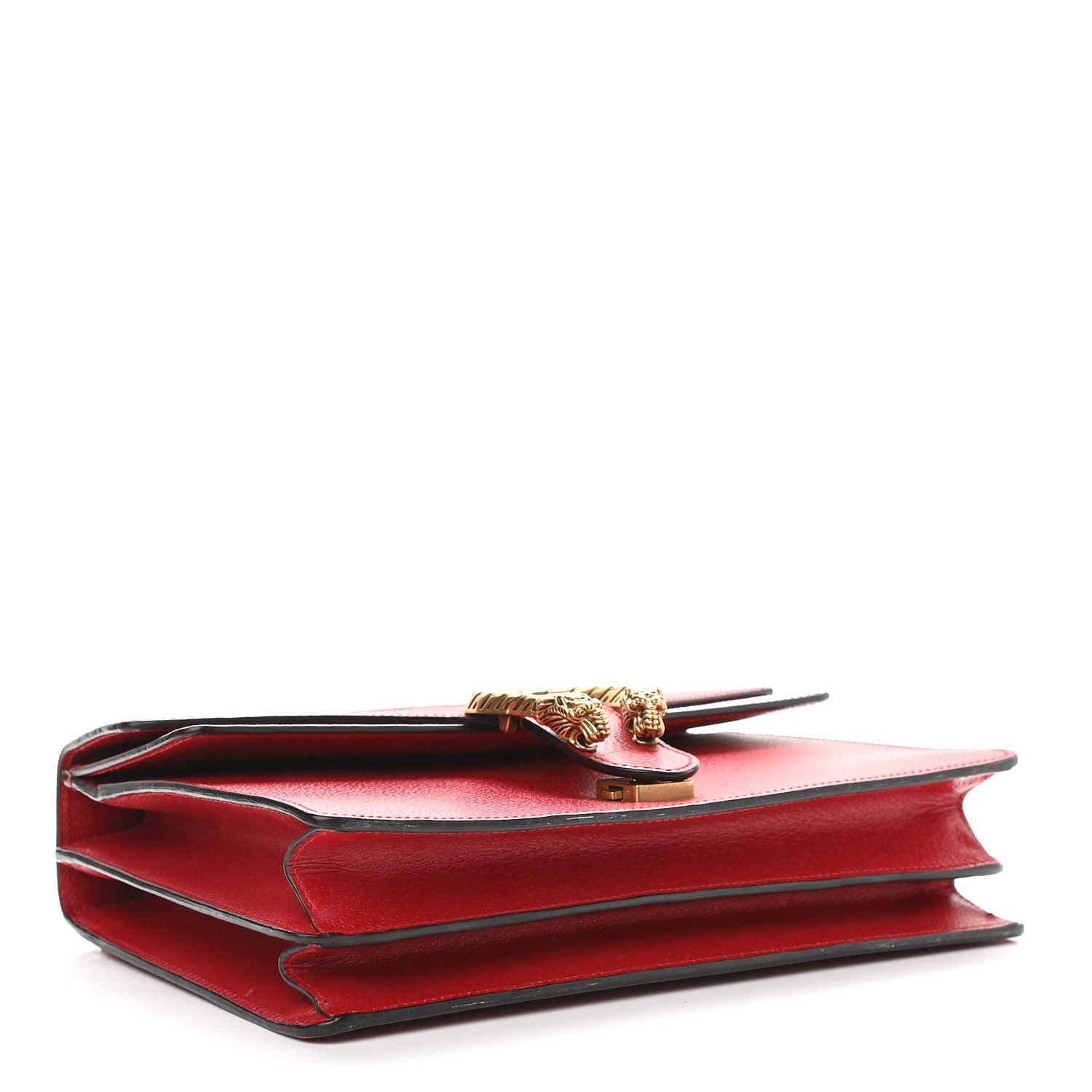 Gucci Textured Calfskin Web Medium Dionysus Shoulder Bag Hibiscus Red 4 of 10