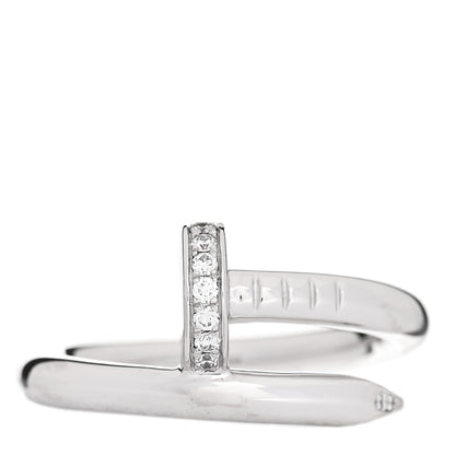 Cartier 18K White Gold Diamond Juste Un Clou Ring 51 5.75 1 of 4