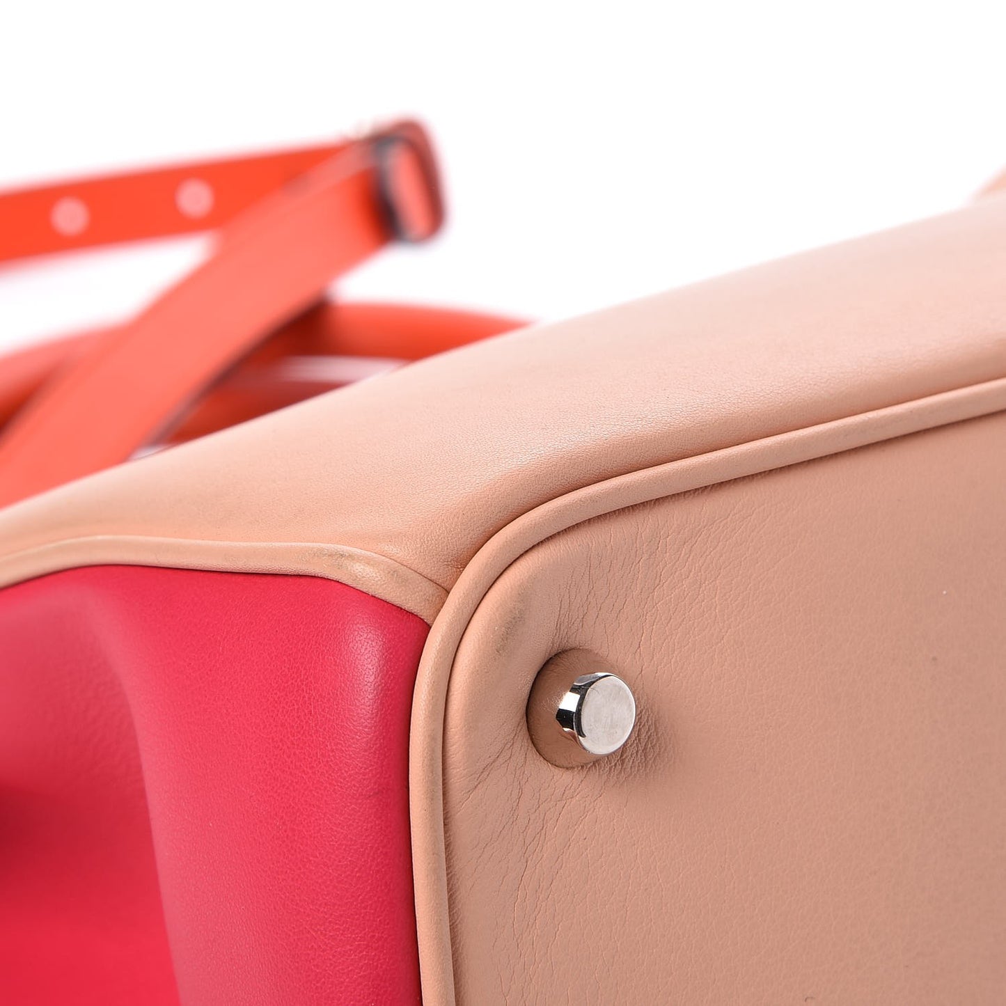 Smooth Calfskin Medium Tri-Color Diorissimo Tote Pink Fuchsia Orange
