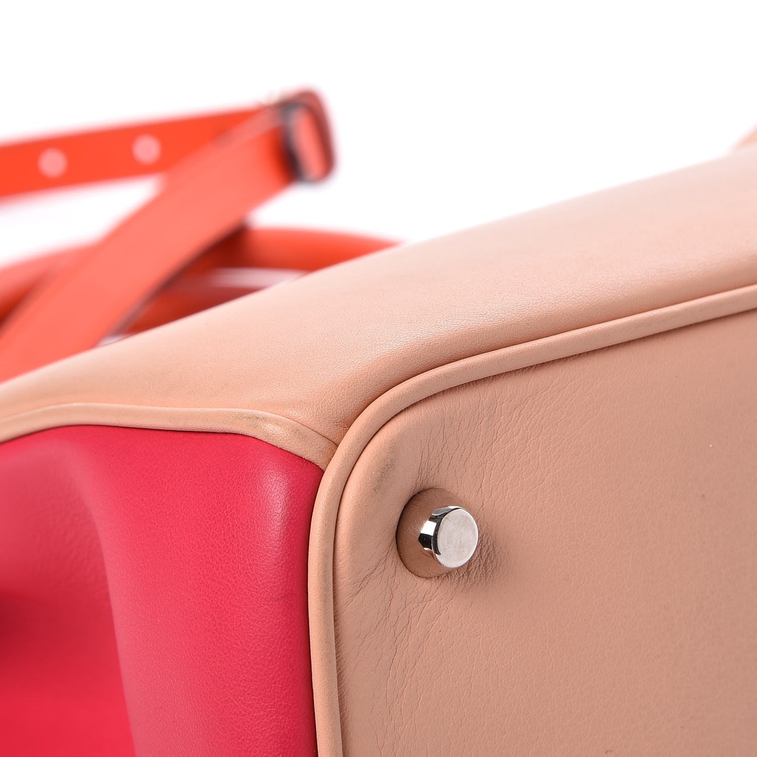 Christian Dior Smooth Calfskin Medium Tri-Color Diorissimo Tote Pink Fuchsia Orange 12 of 13