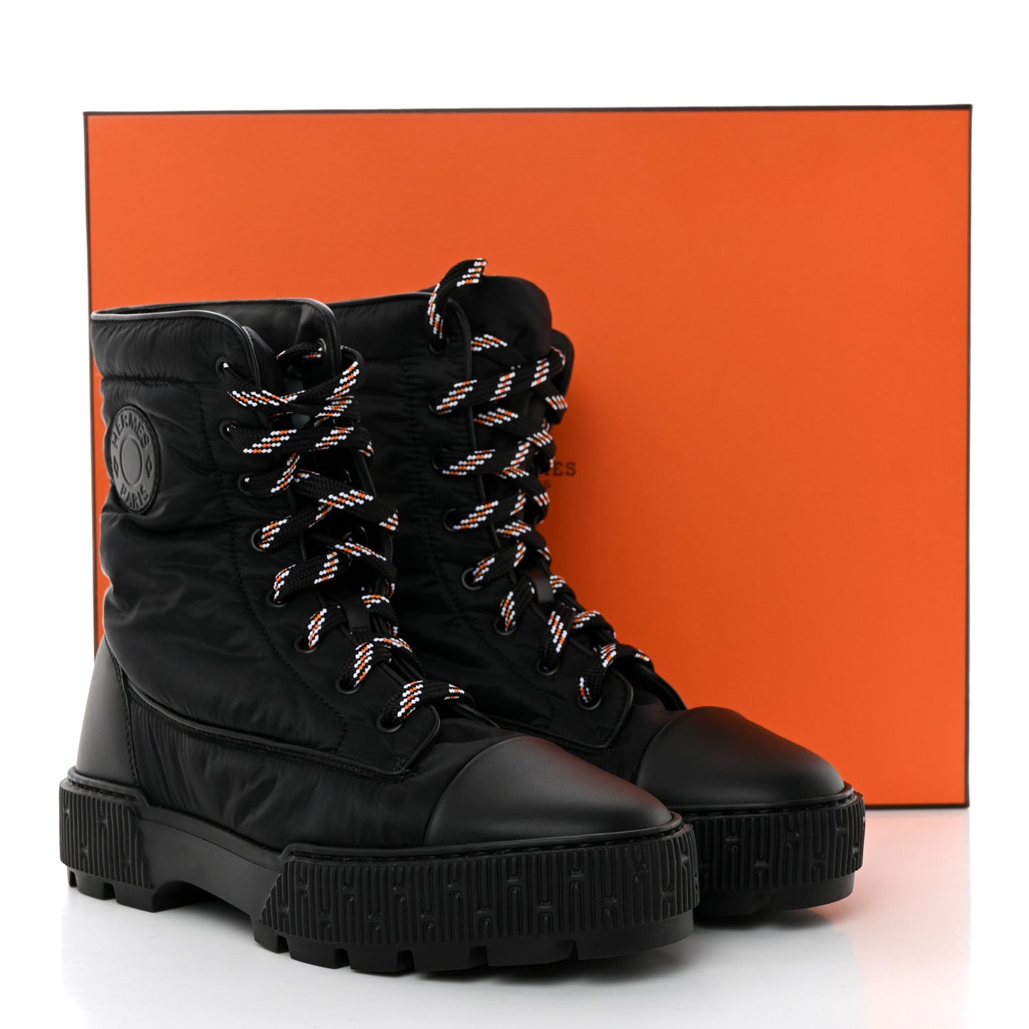 Calfskin Parachute Fresh Ankle Boots 37 Black