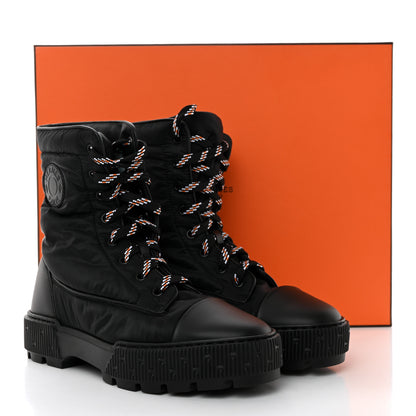 Hermes Calfskin Parachute Fresh Ankle Boots 37 Black 10 of 10