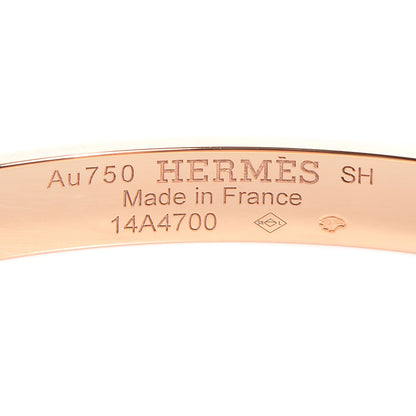 Hermes 18K Rose Gold Diamond PM H D'Ancre Bracelet SH 6 of 6