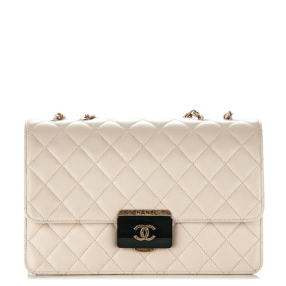 Chanel Sheepskin Quilted Large Beauty Lock Flap Beige Clair 1 of 9