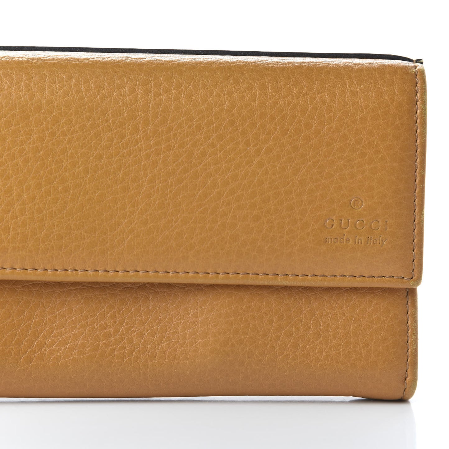 Pebbled Calfskin Bree Continental Wallet Yellow