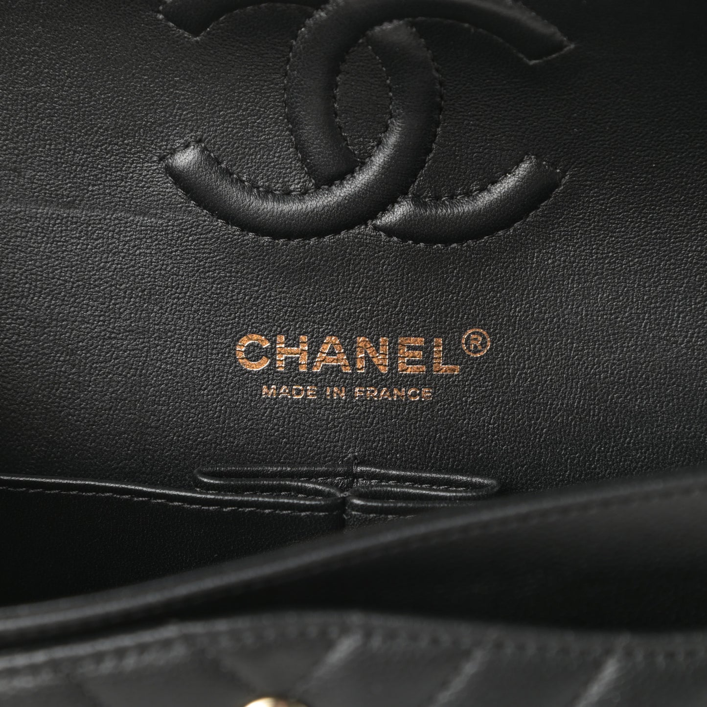 Caviar Chevron Quilted Small Double Flap Black