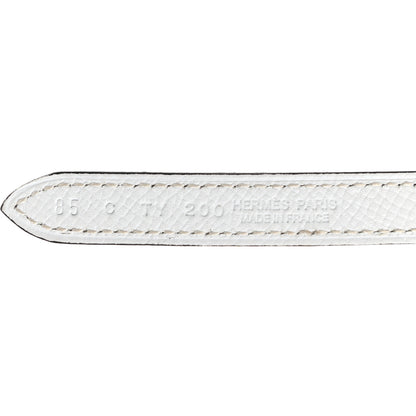 Hermes Epsom Swift 13mm Focus Belt 85 Etoupe White 3 of 4