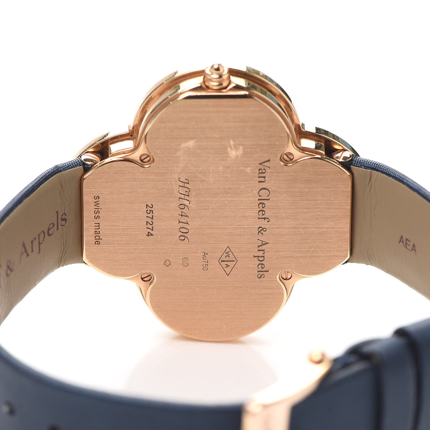 18K Rose Gold Satin Diamond Bezel Onyx 40mm Alhambra Talisman Quartz Watch