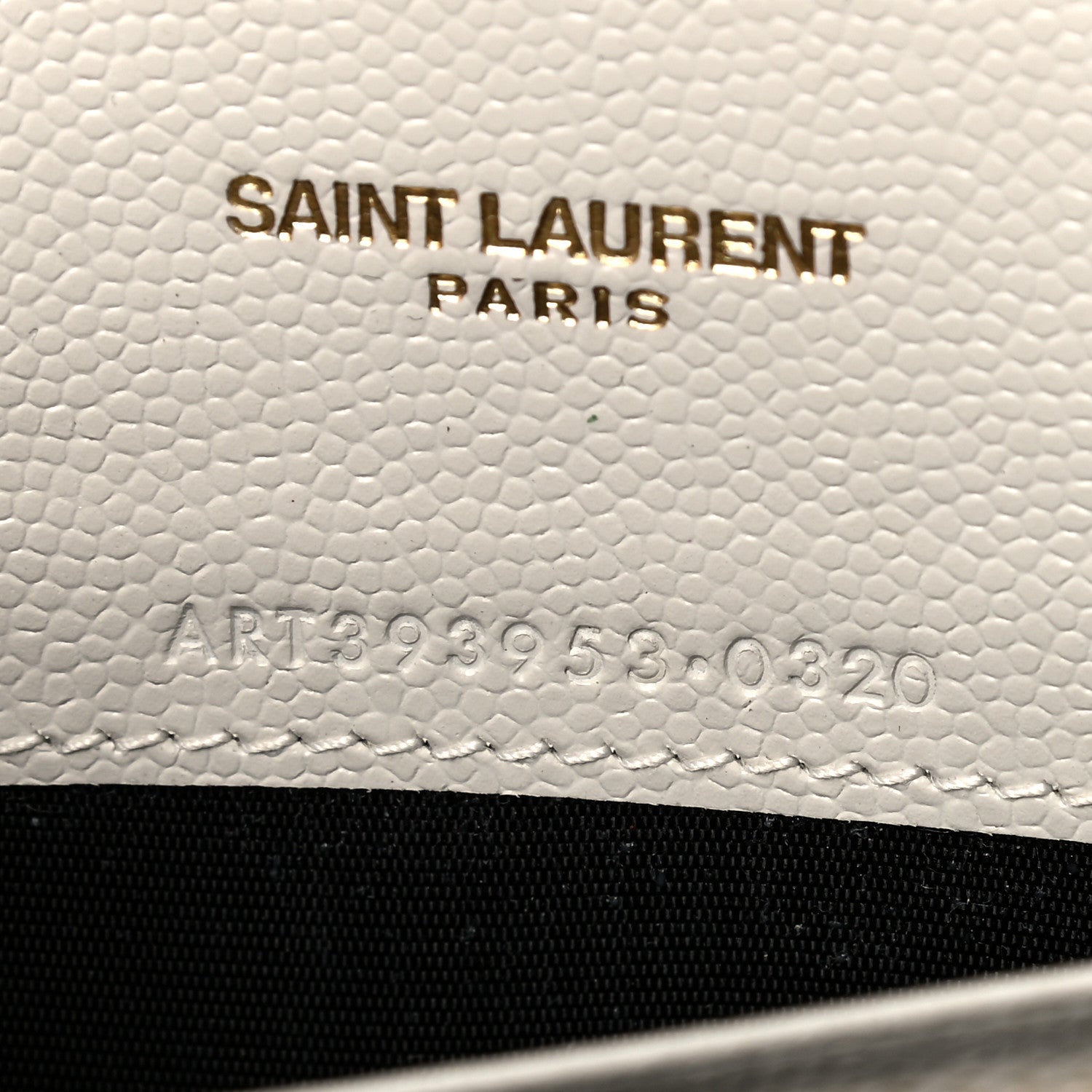 Saint Laurent Grain De Poudre Matelasse Chevron Monogram Envelope Chain Crema Soft 7 of 10