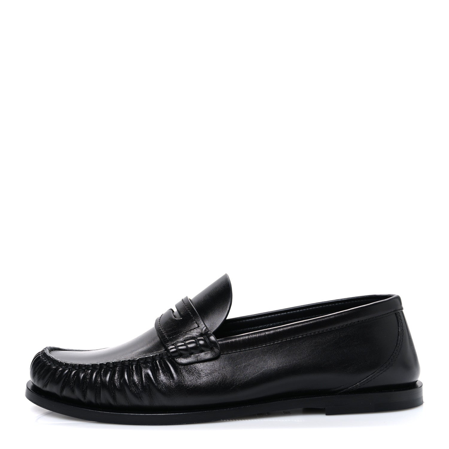 Saint Laurent Calfskin Penny Loafers 38 Black 1 of 11
