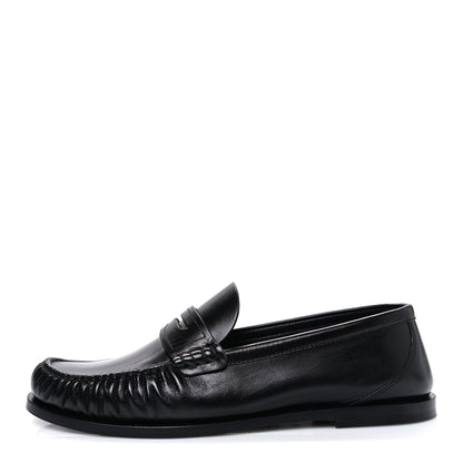 Saint Laurent Calfskin Penny Loafers 38 Black 1 of 11