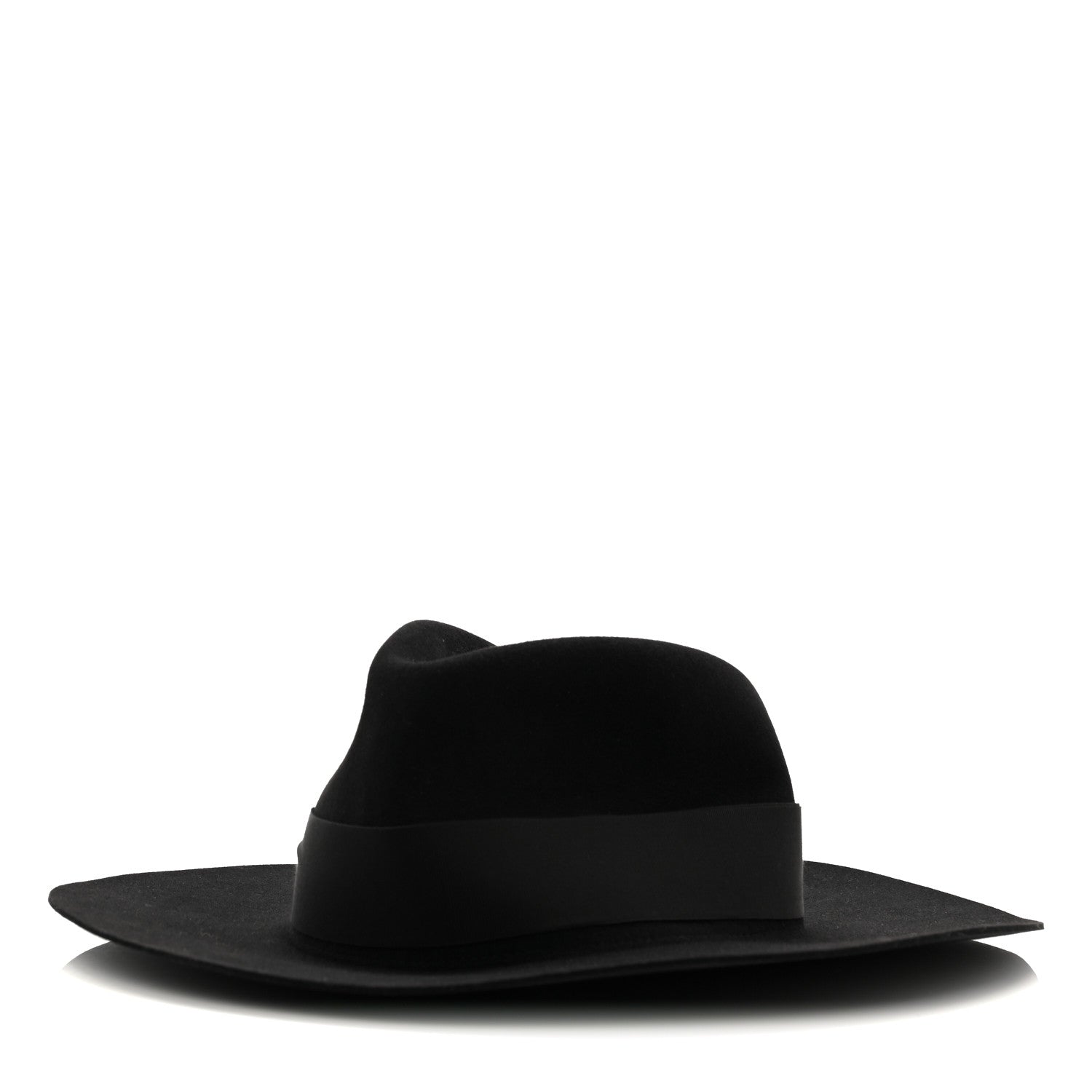 Hermes Rabbit Felt Faubourg Brides De Gala Hat 58 Black 1 of 9