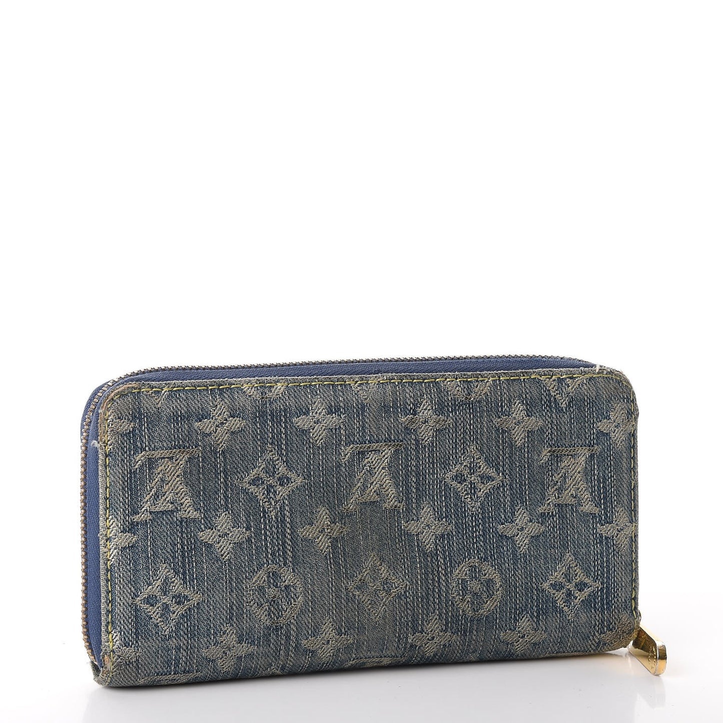 Monogram Denim Zippy Wallet Blue