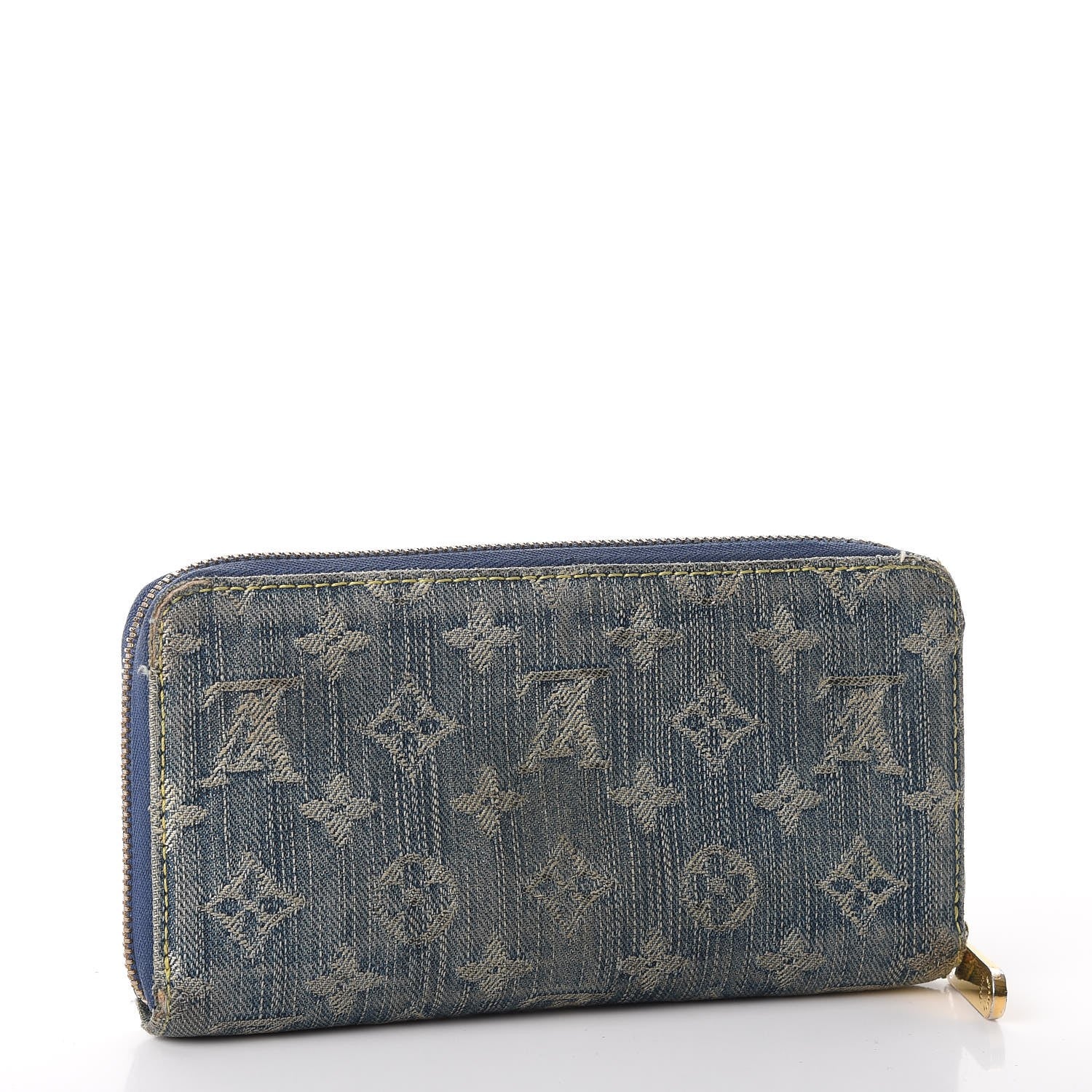 Louis Vuitton Monogram Denim Zippy Wallet Blue 3 of 17