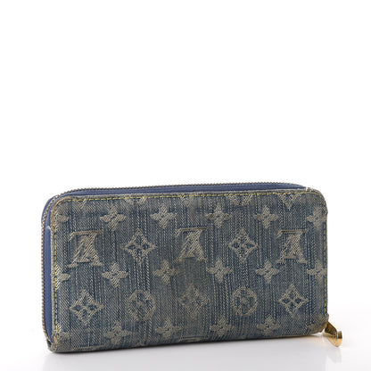 Louis Vuitton Monogram Denim Zippy Wallet Blue 3 of 17