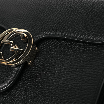 Gucci Dollar Calfskin Small Interlocking G Shoulder Bag Black 12 of 14