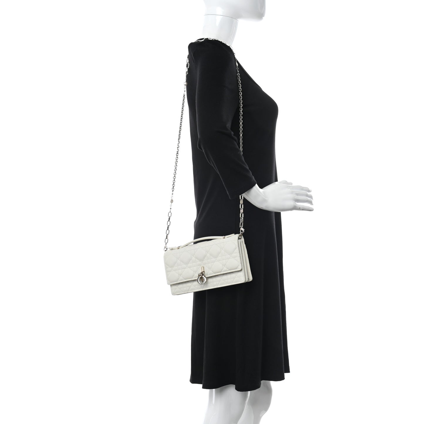 Lambskin Cannage Mini My Dior Bag Latte