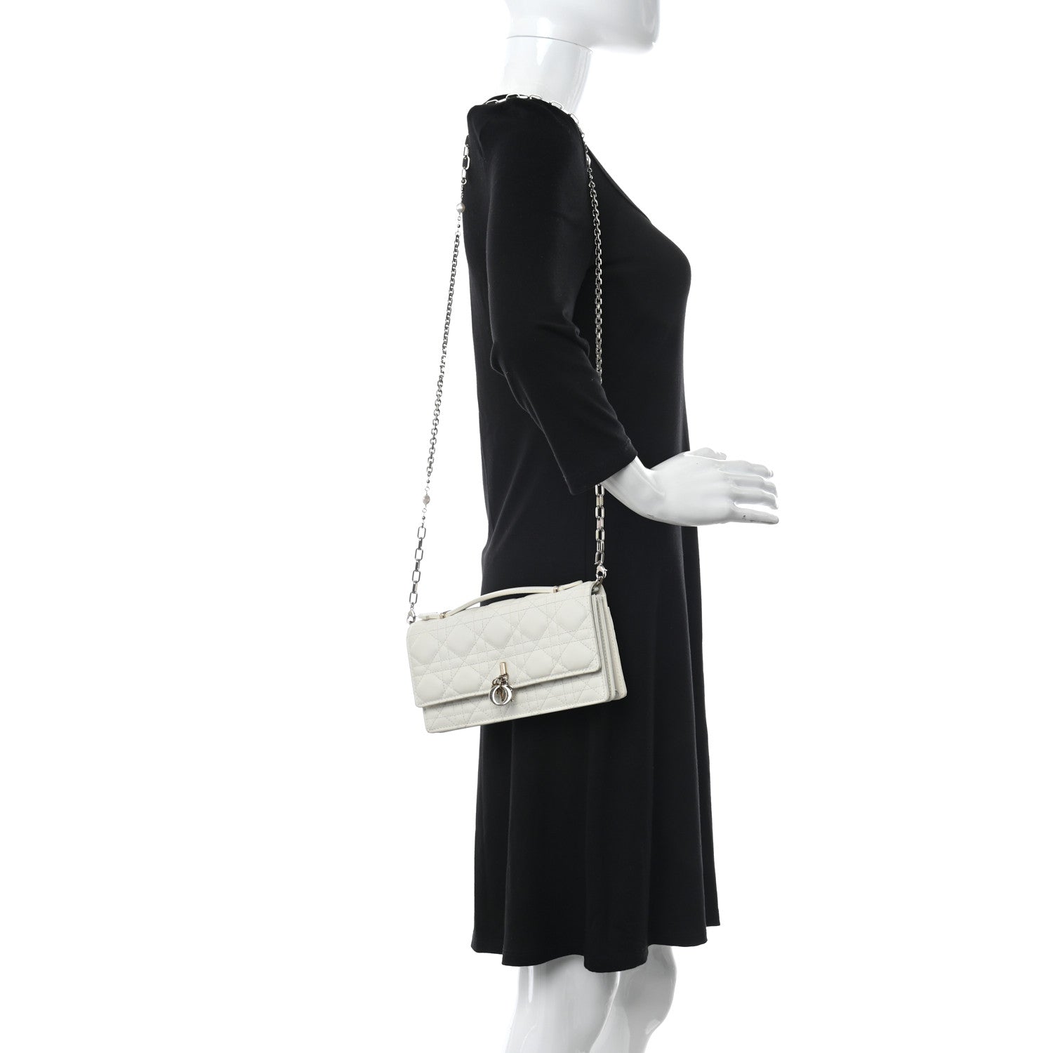 Christian Dior Lambskin Cannage Mini My Dior Bag Latte 2 of 9