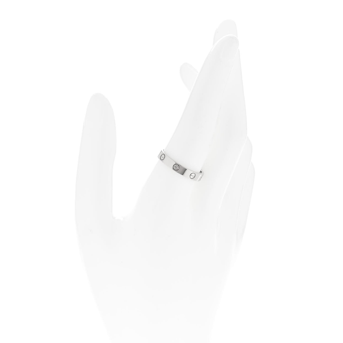 18K White Gold 3.5mm LOVE Wedding Band Ring 60 9