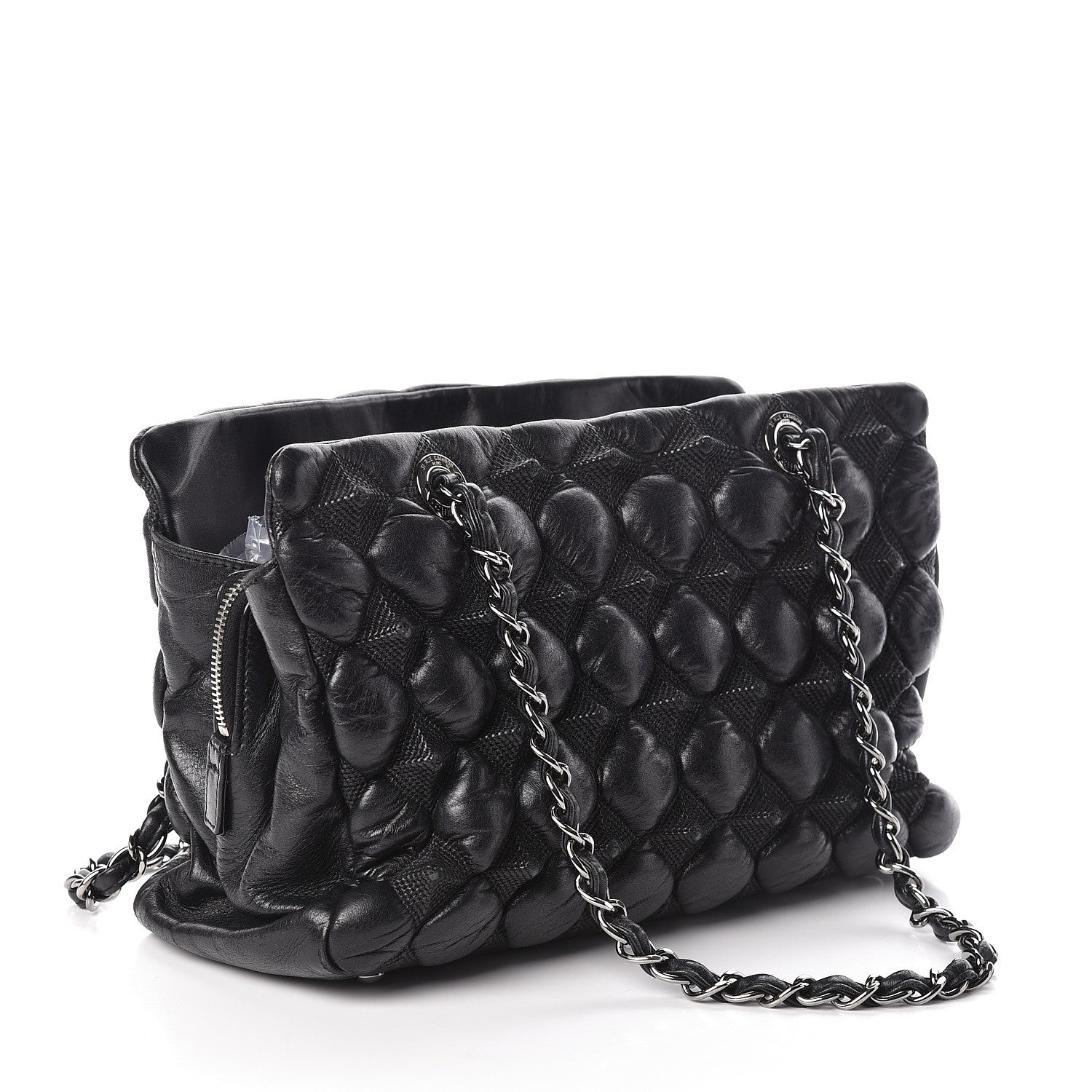 Chanel Lambskin Quilted 3D Point Tote Black 3 of 11