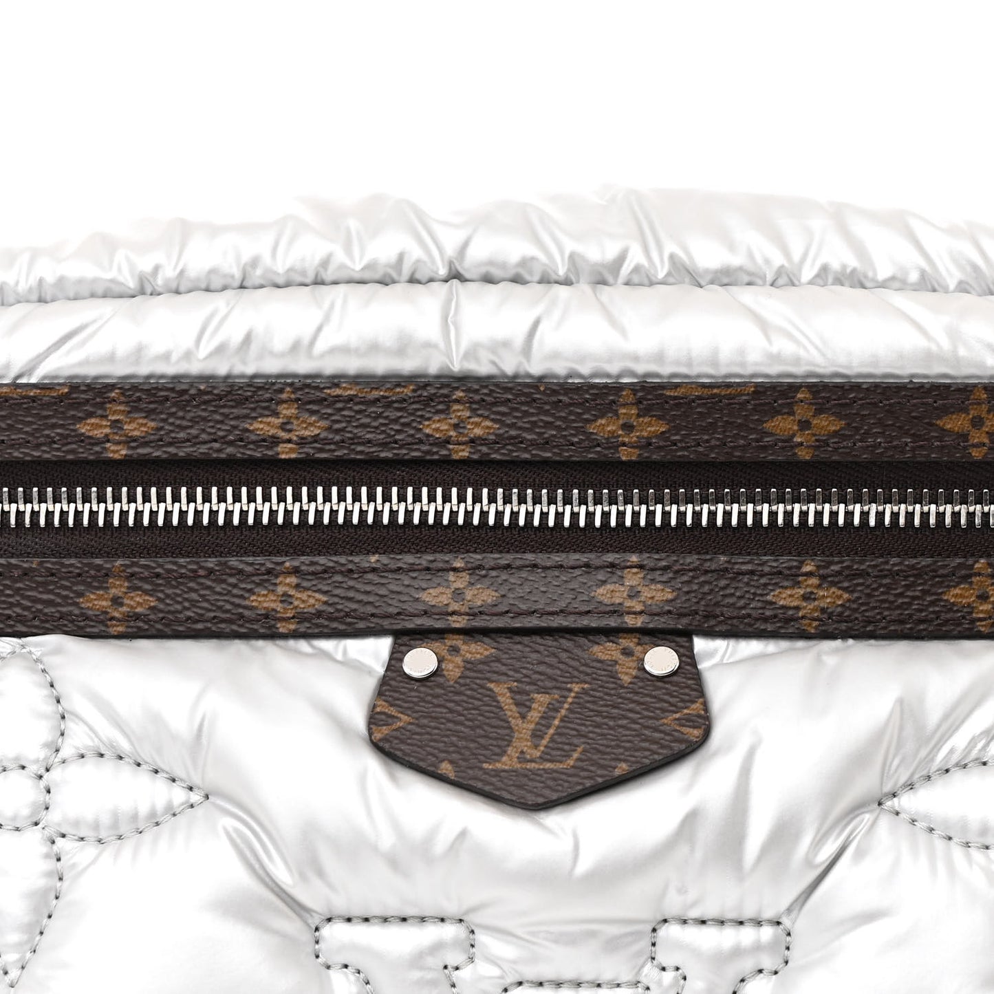Econyl Monogram Pillow BumBag Silver