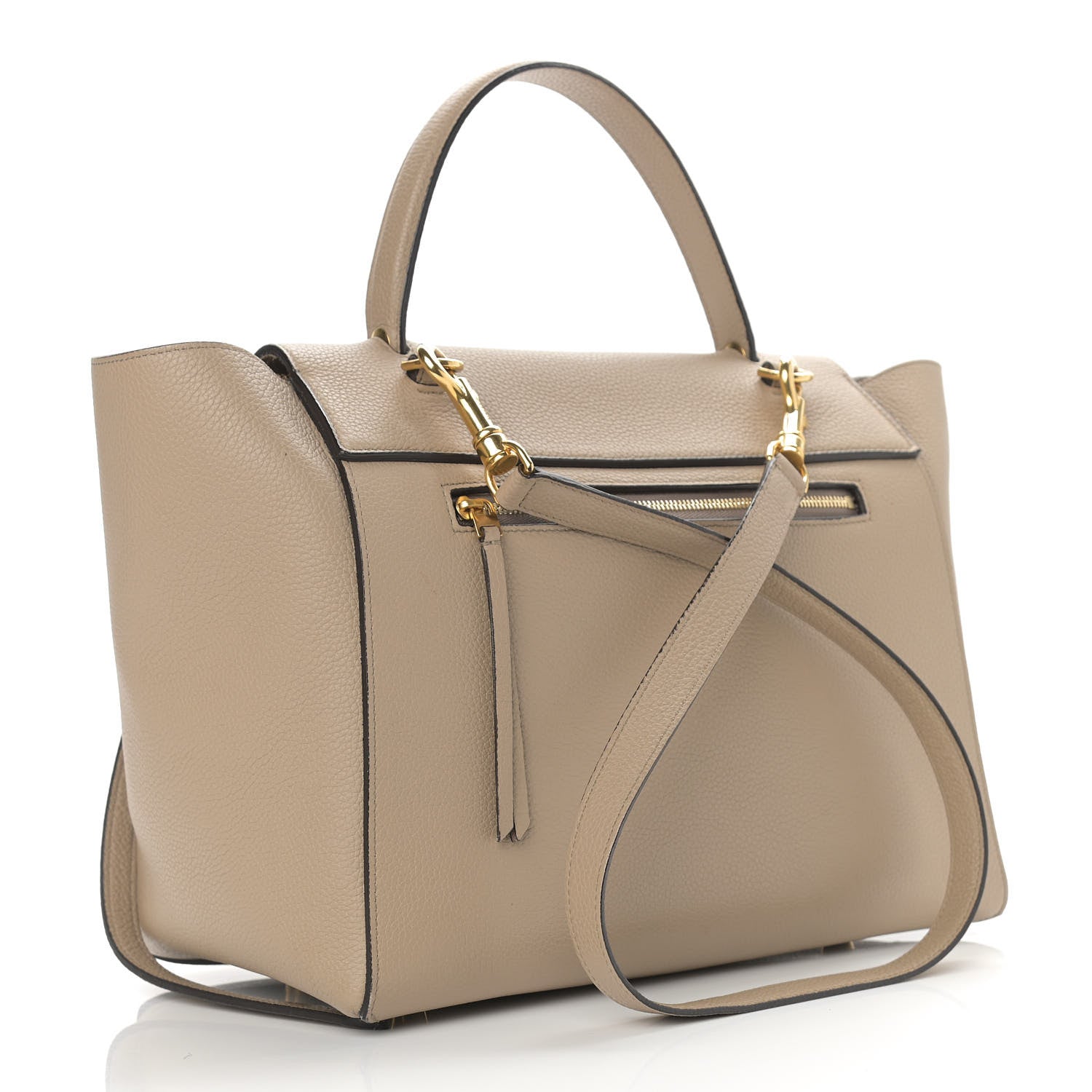 Celine Drummed Calfskin Mini Belt Bag Light Taupe 2 of 14