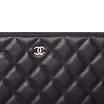 Chanel Lambskin Quilted Medium Cosmetic Case Black 8 of 9