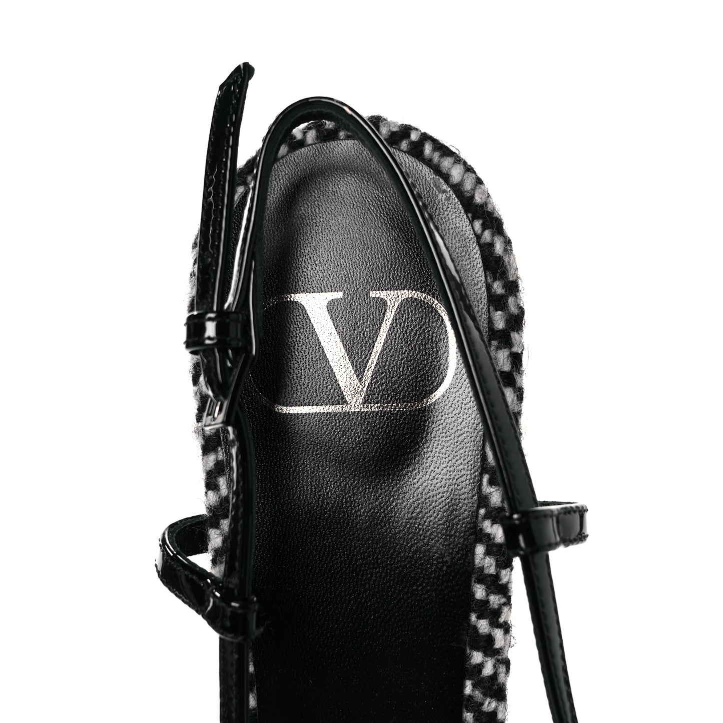 Tweed Signature Vlogo Slingback 80mm Pumps 38.5 Black