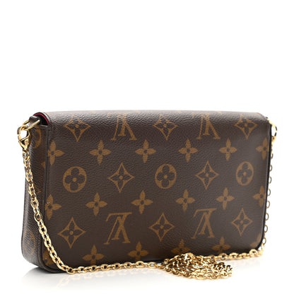 Louis Vuitton Monogram Pochette Felicie Chain Wallet Fuchsia 4 of 9