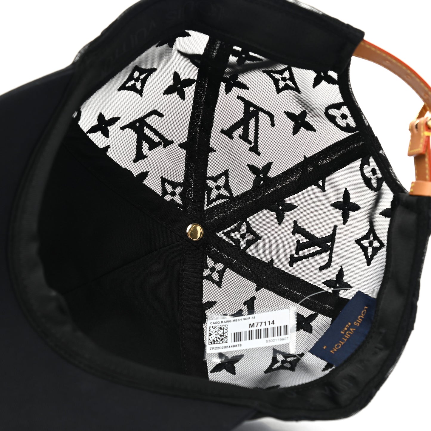 Monogram Mesh Cotton Cap M Black