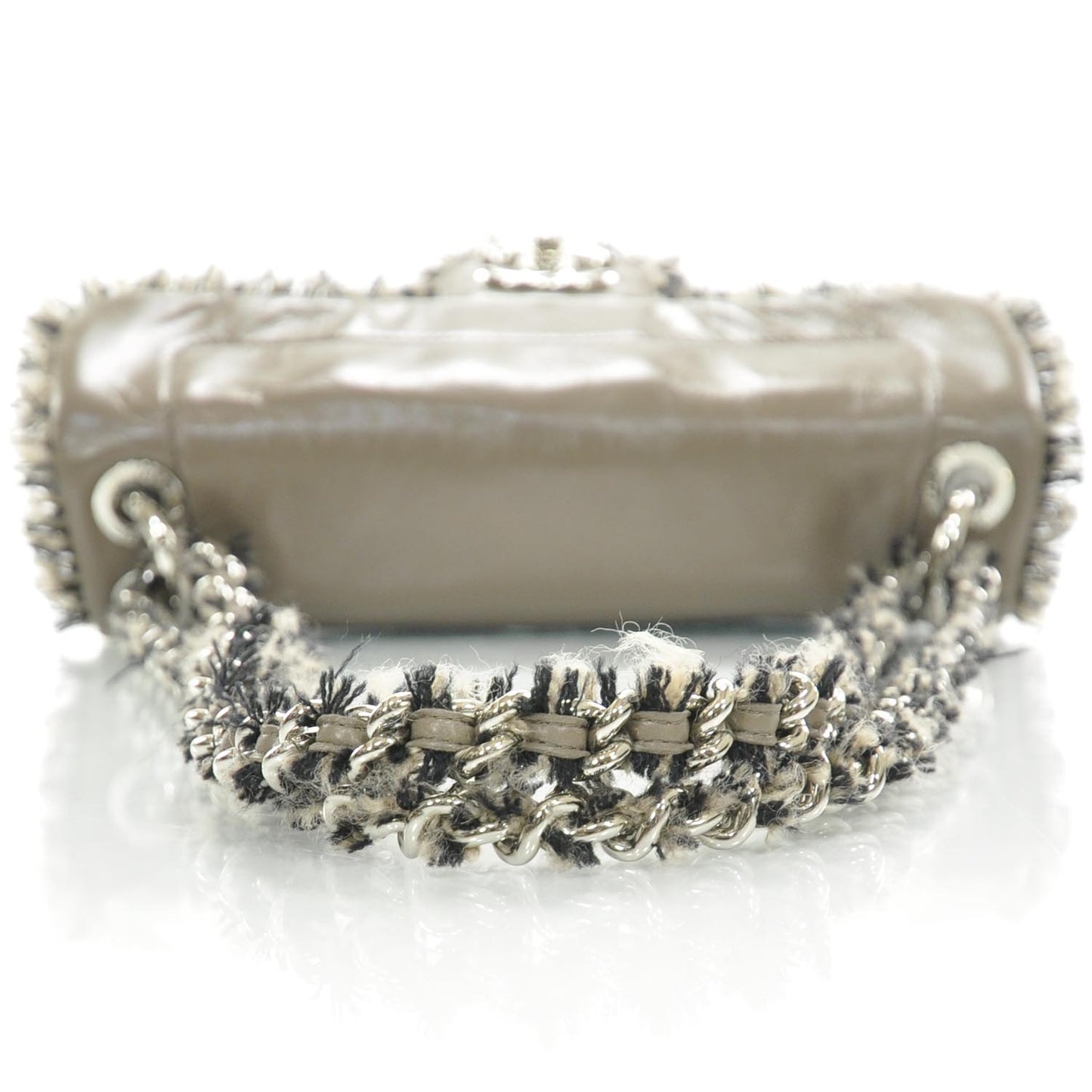 Lambskin Tweedy Flap Taupe