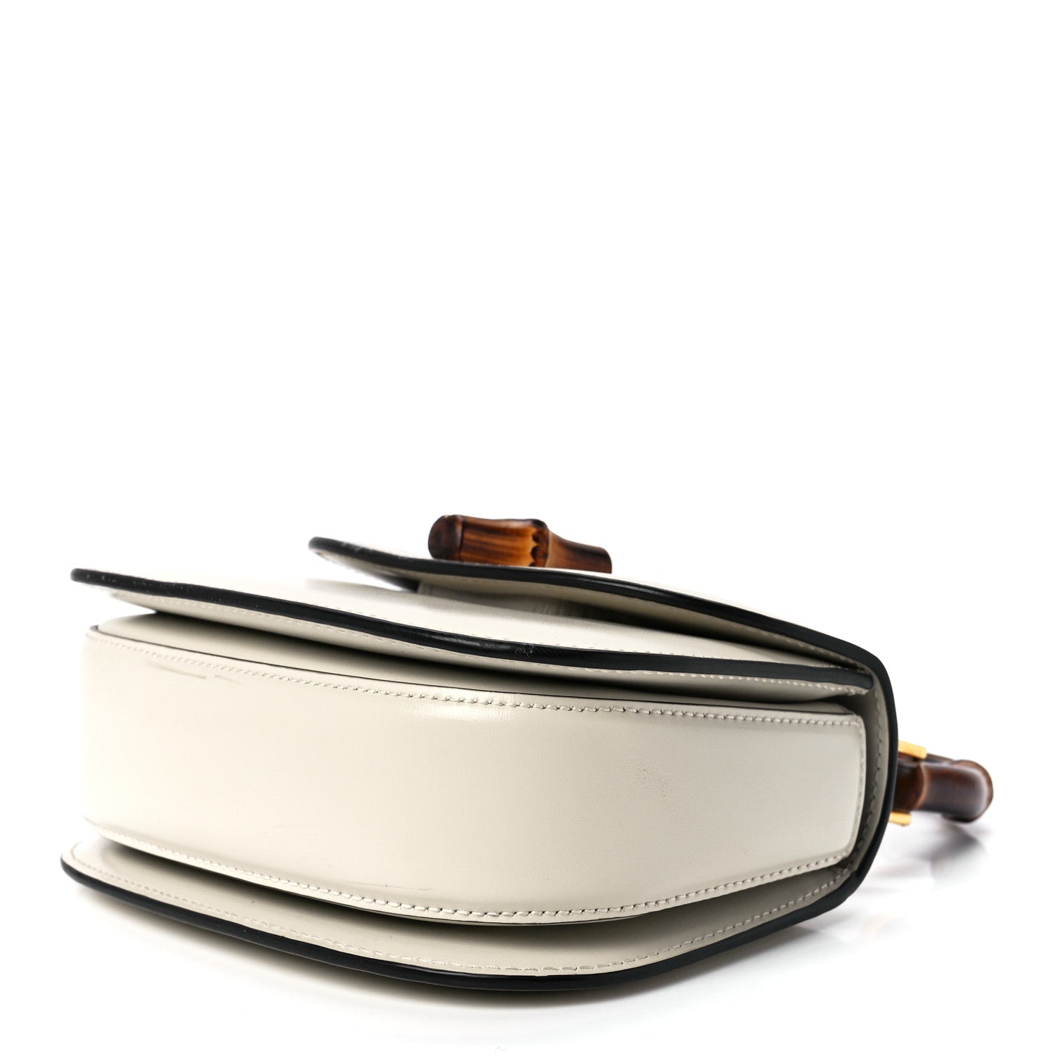 Gucci Boarded Dyana Lux Calfskin Web Mini Bamboo 1947 Top Handle Bag Mystic White 9 of 12