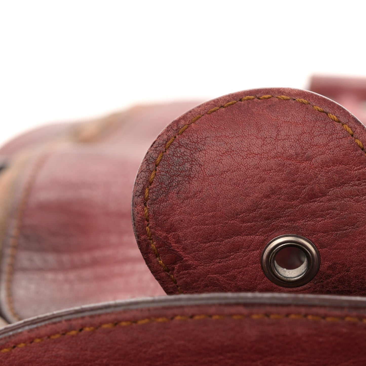 Calfskin Large Gaucho Double Saddle Bag Red
