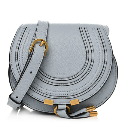 Chloe Grained Calfskin Small Marcie Saddle Bag Shady Blue 1 of 10