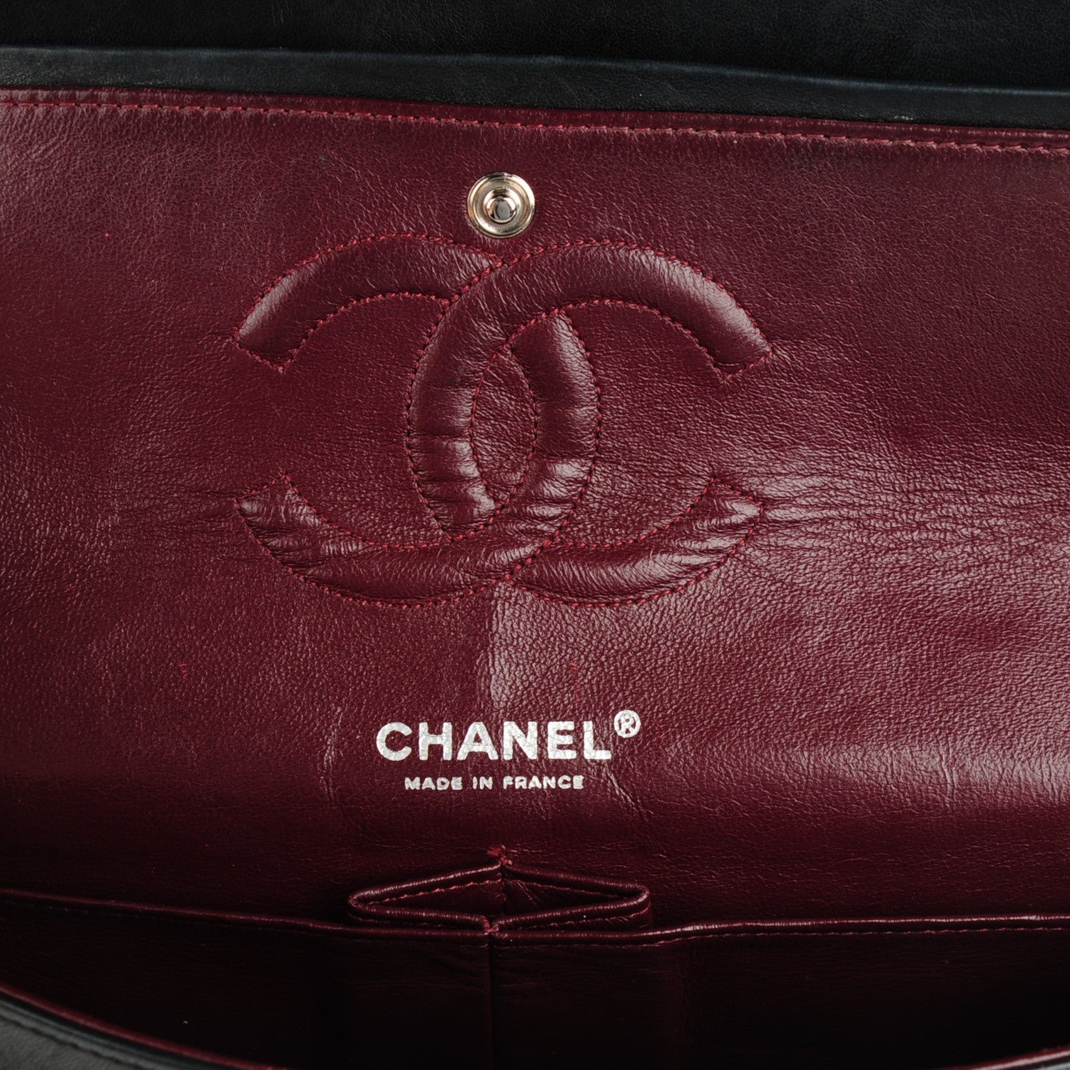 Chanel Lambskin Quilted Medium Double Flap Black 7 of 8