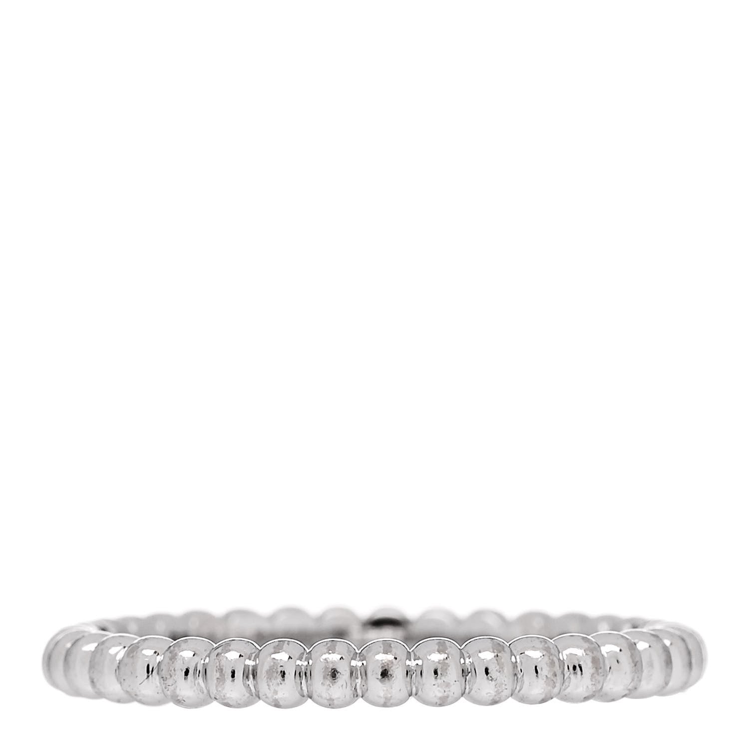 Van Cleef & Arpels 18K White Gold Small Perlee Ring 52 6 3 of 4
