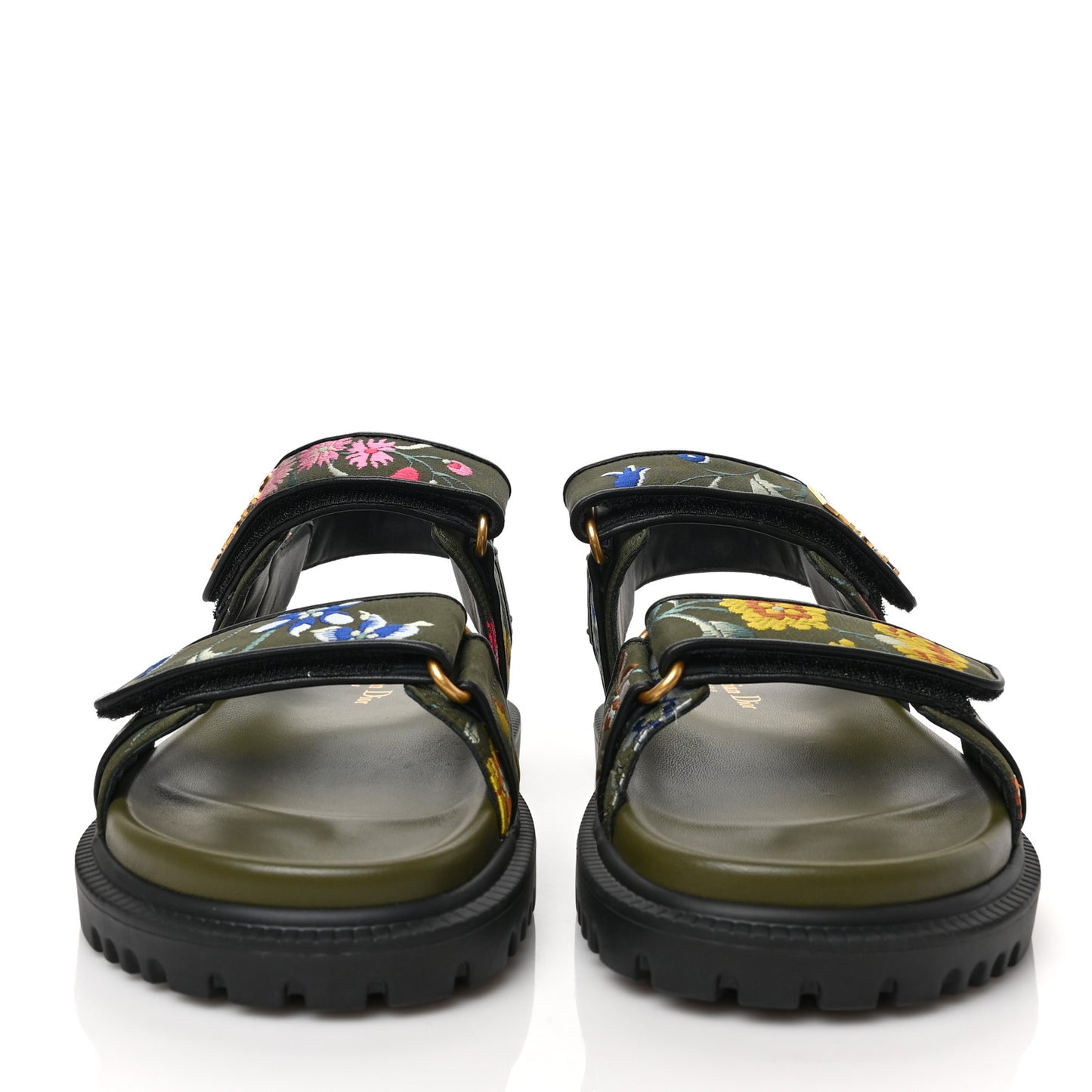 Technical Fabric Petites Fleurs Print Dioract Sandals 37.5 Kaki