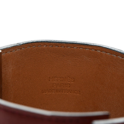 Hermes Tadelakt Collier De Chien CDC Bracelet L Rouge H 5 of 6