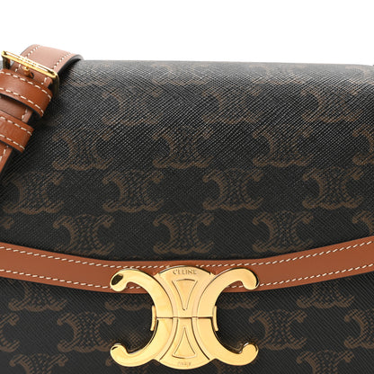 Celine Calfskin Triomphe Canvas Teen Triomphe Bag Tan 8 of 10