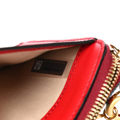 Chloe Calfskin Denim Alphabet Purse Wallet Blue Red 10 of 13