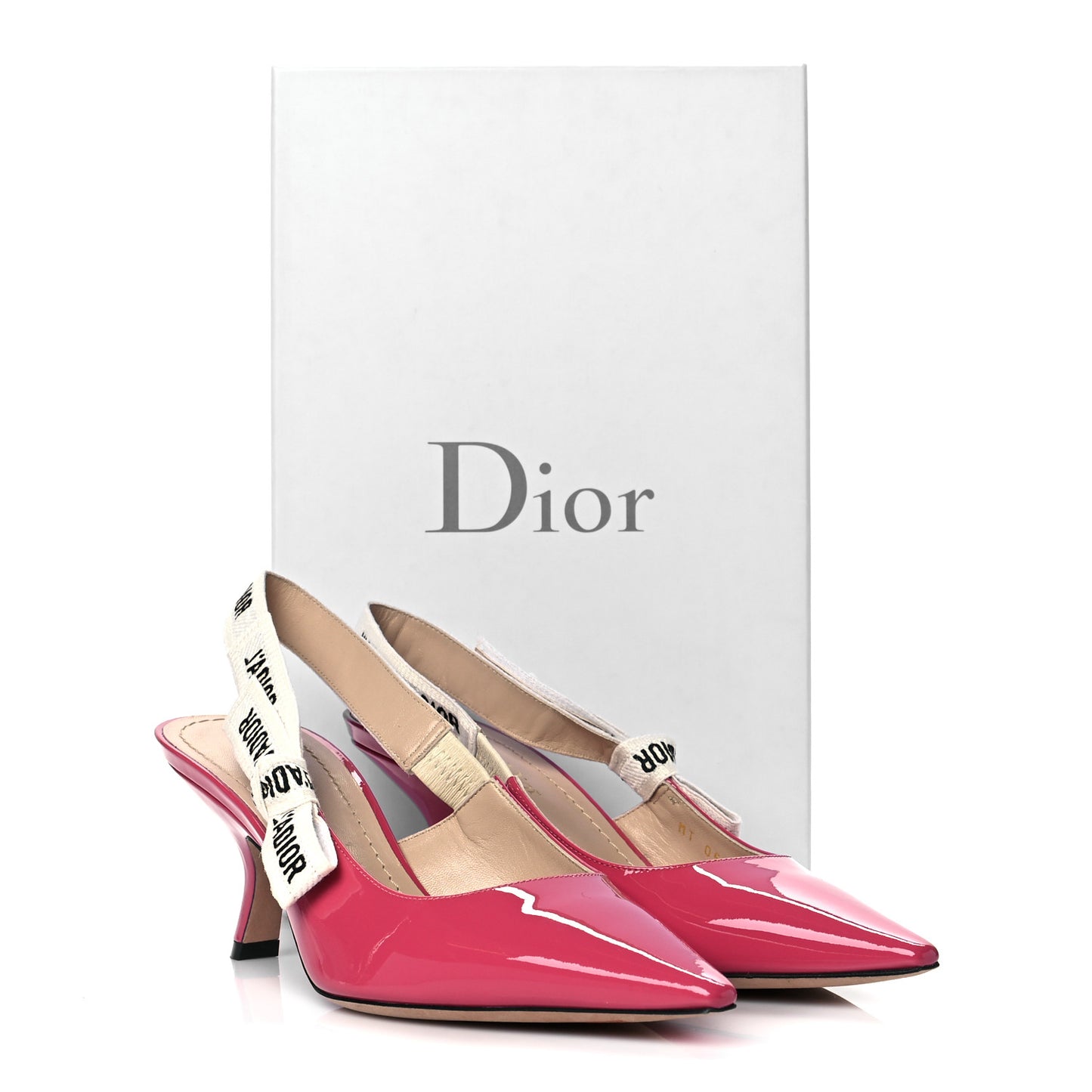 Patent Ribbon J'Adior Slingback 65mm Pumps 38 Fraise