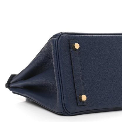 Hermes Togo Birkin 25 Bleu Saphir 9 of 11