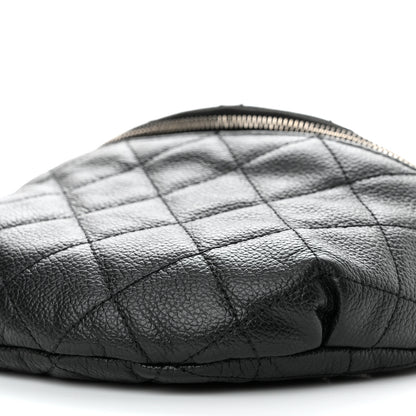 Chanel Grained Calfskin Quilted Waist Belt Bag Black 11 of 11